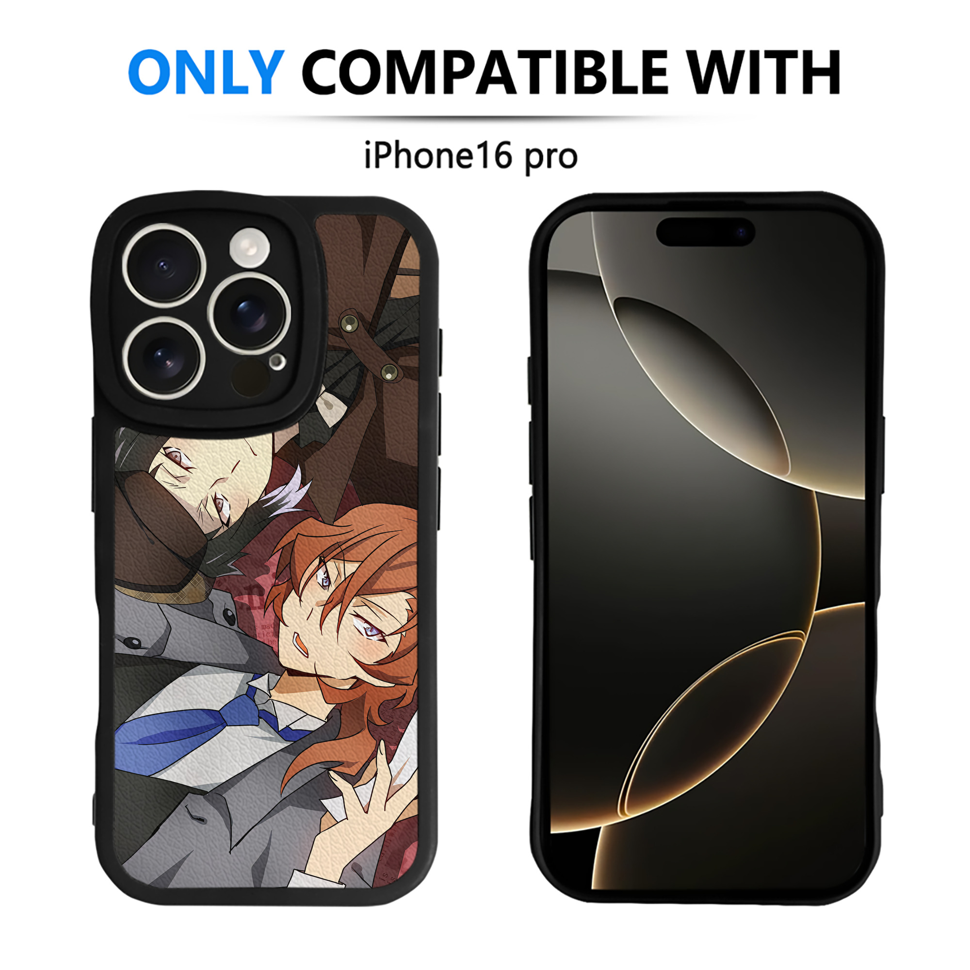 （画像用） 文豪ストレイドッグス Bungo Stray Dogs 【iPhone 16シリーズ対応】シリコンスマホケース（レザー調） 材質：シリコン